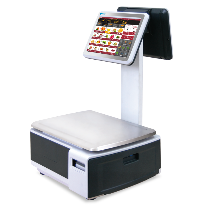 S75PDual-met M-certificaat, Hoge staander, 2 displays